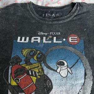 Black walle shirt size M crop top